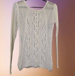 Elegant White Knit Sweater Top